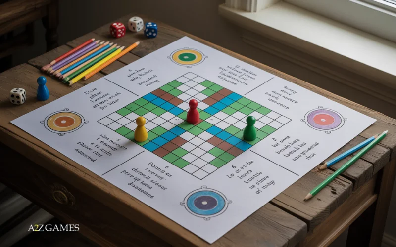 ludo board drawing